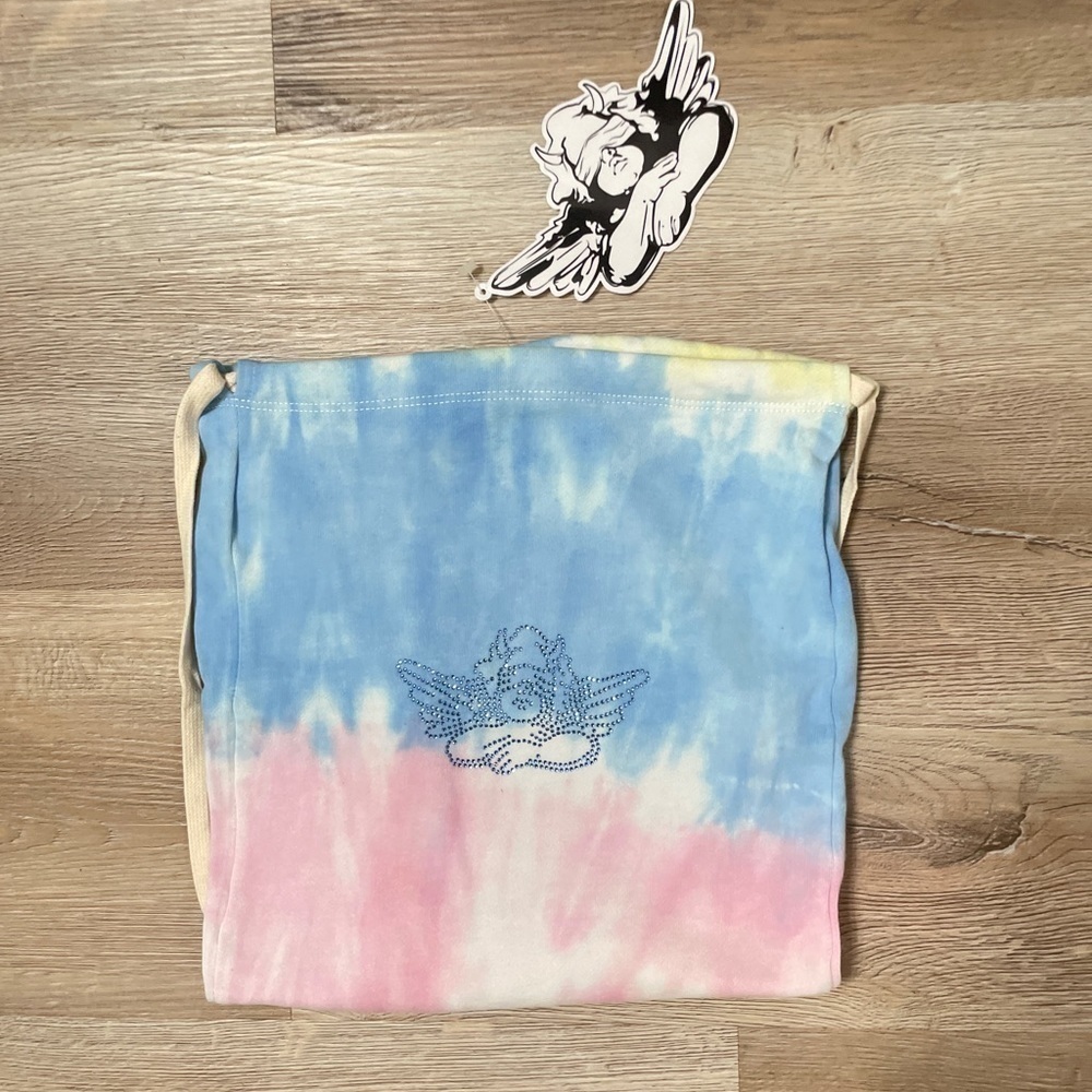 Boys Lie Unreleased Tie Dye Drawstring Bag w/ Rhinestones. Comes w/ Sticker NWOT